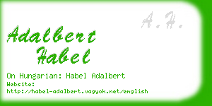 adalbert habel business card